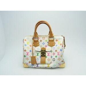 Louis Vuitton Multicolor Speedy Blanc White